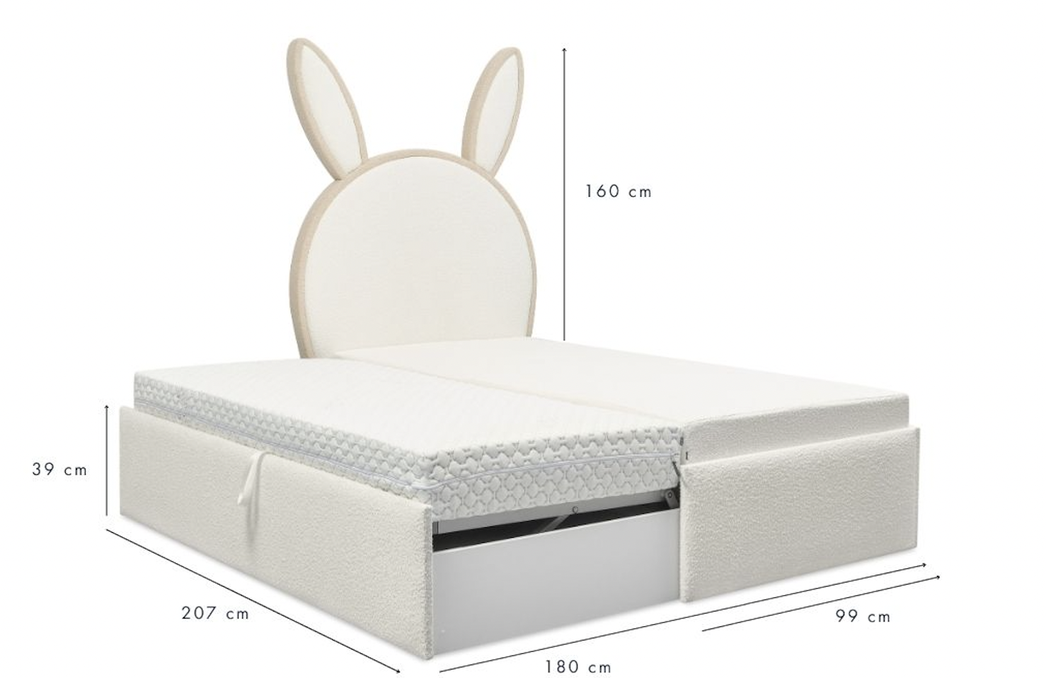 Wymiary łóżka dziecięcego Bunny 2