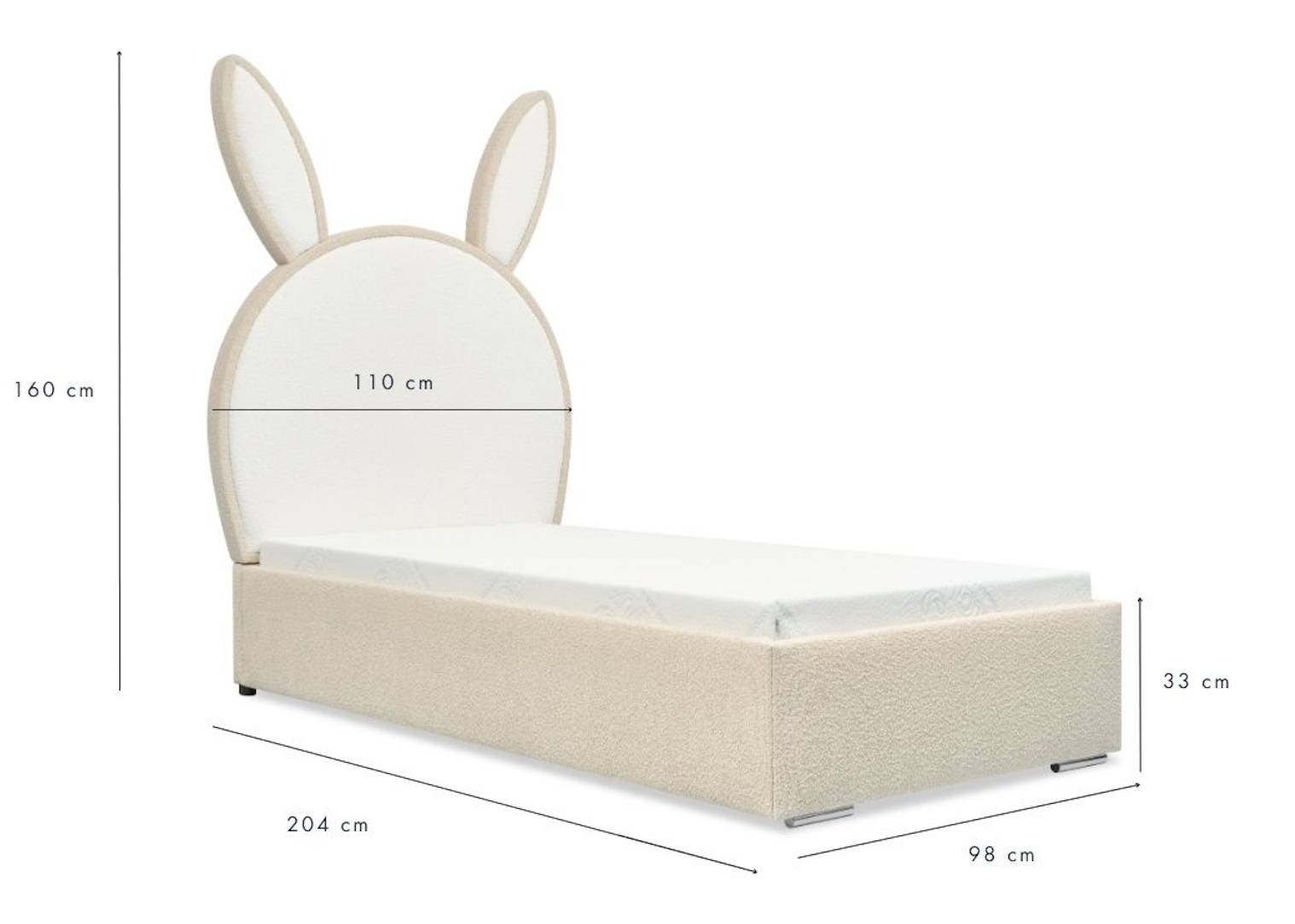 Wymiary łóżka dziecięcego Bunny